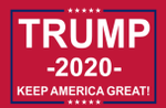 Trump 2020 (KAG) RED 11"x18" Car Flag ROUGH TEX® Nylon