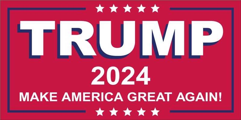 Trump 2024 Make America Great Again red Bumper Sticker