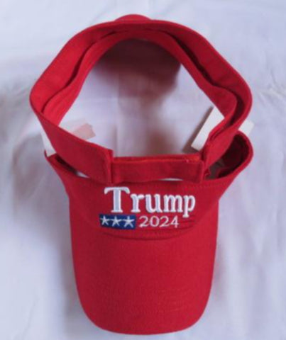 Trump 2024 Red Embroidered Visor