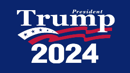 President Trump 2024 Car Flag 12"x18" Nylon DBL Sided