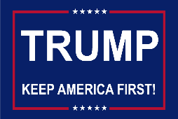 Trump 2024 Keep America First (Blue) Car Flag 12"x18" Nylon DBL Sided