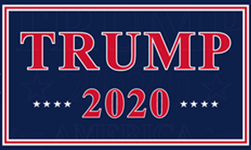 Trump 2020 Red And Blue Double Sided Yard Sign 14.5"X 23" Inches