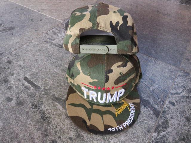 Trump 45th President Camo Gold Signature  - Cap