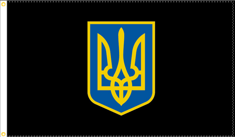 Ukraine Blackout Tryzub Military Liberty Flags 3'X5' Flag Rough Tex® 100D