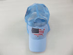 USA Map Light Blue Mesh Back Cap