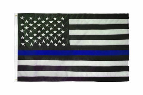 US Police Memorial Flag 20'x30' Huge Banner 600D Rough Tex Polyester Sewn Stripes