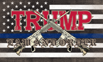 USA Police Trump 3'X5' Flag Rough Tex® 100D