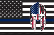 US Police Memorial (Molon Labe) 3'X5' Flag ROUGH TEX® 100D