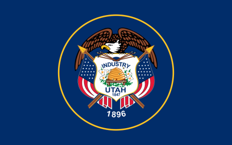 Utah 3'X5' Flag ROUGH TEX® 150D Nylon Double Sided