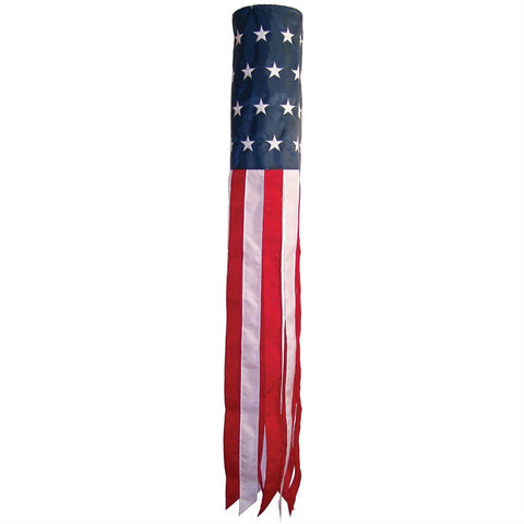 USA EMBROIDERED Flag Wind Sock