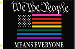 We The People Means Everyone Rainbow 3'X5' Flag ROUGH TEX® 68D