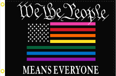 We The People Means Everyone Rainbow 3'X5' Flag ROUGH TEX® 68D