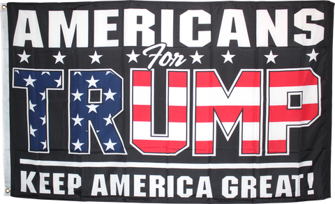 Americans For Trump KAG Keep America Great Black 3'X5' Flag Rough Tex® 68D Nylon