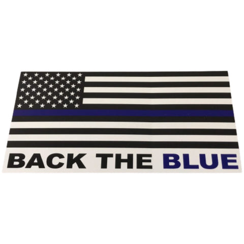 Back the Blue USA Patriotic Police Memorial Punisher Black - Bumper Sticker