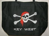KEY WEST CONCH REPUBLIC BEACH BAGS (CHOICE OF KEY WEST BIKINI & PALM, TROPICAL DRINK FIESTA & SEA SHELLS, BLACK PIRATE, CONCH REPUBLIC FLAG BAG & THE STATE OF FLORIDA OFFICIAL BEACH BAGS)