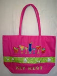 KEY WEST CONCH REPUBLIC BEACH BAGS (CHOICE OF KEY WEST BIKINI & PALM, TROPICAL DRINK FIESTA & SEA SHELLS, BLACK PIRATE, CONCH REPUBLIC FLAG BAG & THE STATE OF FLORIDA OFFICIAL BEACH BAGS)