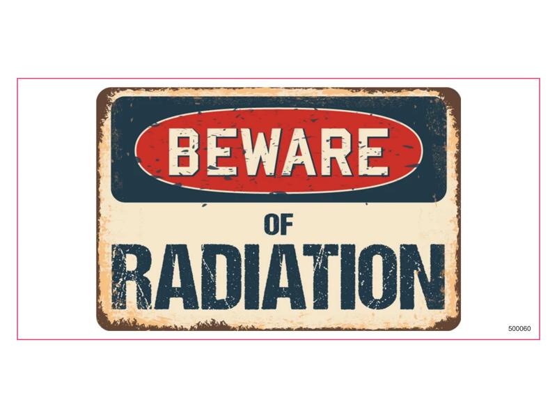 Beware of Radiation Bumper Sticker Made in USA