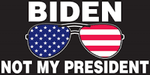 Biden Not My President (Glasses) 3'X5' Flag ROUGH TEX® 100D