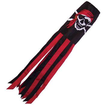 Jolly Roger Red Hat Windsock 5.5" X 60"