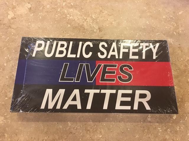 1st Responder PUBLIC SAFETY LIVES MATTER BLUE RED LINE POLICE FIRE BUMPER STICKER PACK OF 50 BUMPER STICKERS MADE IN USA WHOLESALE BY THE PACK OF 50! FIRST RESPONDER