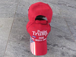 President Trump 2020 Red Keep America Great American Flag Series Style Embroidered Cap
