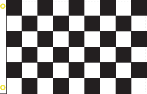 Checkered Black & White 2'X3' Flag Rough Tex® 68D Nylon