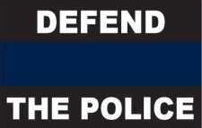 Defend The Police (Blue Line) 3'X5' Flag ROUGH TEX® 100D