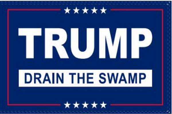 Trump Drain The Swamp 3'X5' Flag Rough Tex® 100D