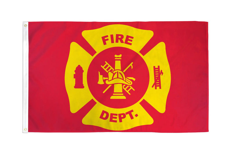 Fire Department Embroidered Double Sided 3'X5' Flag Rough Tex®