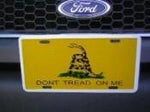 Gadsden Auto Tag Yellow license plate