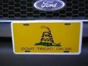 Gadsden Auto Tag Yellow license plate