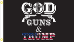 God Guns & Trump 3'X5' Flag Rough Tex® 68D Nylon