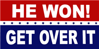 He Won Get Over It Trump Bumper Sticker