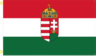 Kingdom Of Hungary (1919-1946) 3'X5' Flag ROUGH TEX® 100D