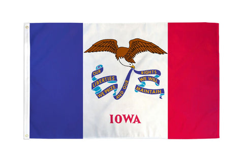 Iowa 12"x18" State Flag (With Grommets) ROUGH TEX® 68D Nylon