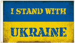 I Stand With Ukraine Vintage Official 3'X5' Flag ROUGH TEX® 100D