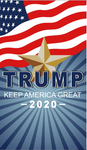 USA Trump 2020 Keep America Great KAG With Gold Star Banner 3'X5' Flag Rough Tex® 68D Nylon