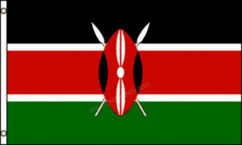 Kenya 3'X5' Flag ROUGH TEX® 100D
