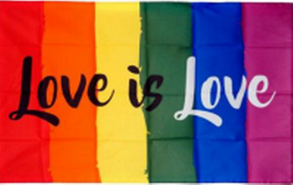 Love Is Love Rainbow 3'X5' Flag Rough Tex® 100D