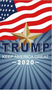 3'x5' 100D TRUMP 2020 KAG USA STAR FLAG