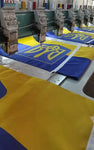 Ukraine Trident Government Flag Sewn Cotton Canvas Bunting 2x3 Feet