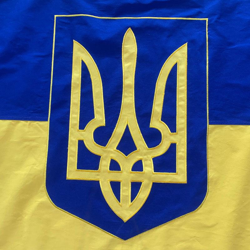 Ukraine Trident Government Flag Sewn Cotton Canvas Bunting 2x3 Feet