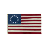 Betsy Ross 3'x5' 100% Organic Hemp Embroidered & Sewn Gift Boxed US 13 Star Colonial Flag