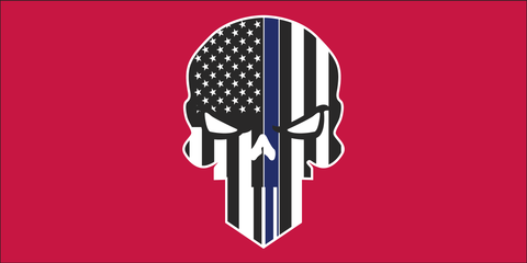 Police Punisher Red - Bumper Sticker