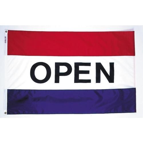 Open red white & blue 3'x5' flag