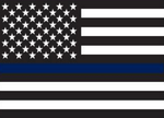 Police Memorial W/ Black Header 4'X6' Flag Rough Tex® 100D