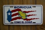 Puerto Rico Boricua Como El Coqui License Plate
