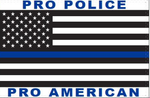 Pro Police Pro American 3'X5' Flag ROUGH TEX® 100D