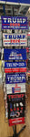 Trump Bumper Sticker Program 40 Position Rack & 2000 Bumper Stickers Assorted Trump Best Sellers
