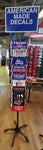 Trump Bumper Sticker Program 40 Position Rack & 2000 Bumper Stickers Assorted Trump Best Sellers